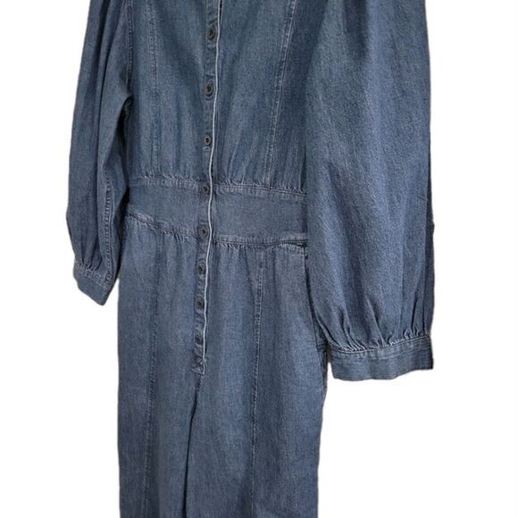 Madewell Denim‎ Straight Leg Jumpsuit Women's 12 Blue - Picture 5 of 11